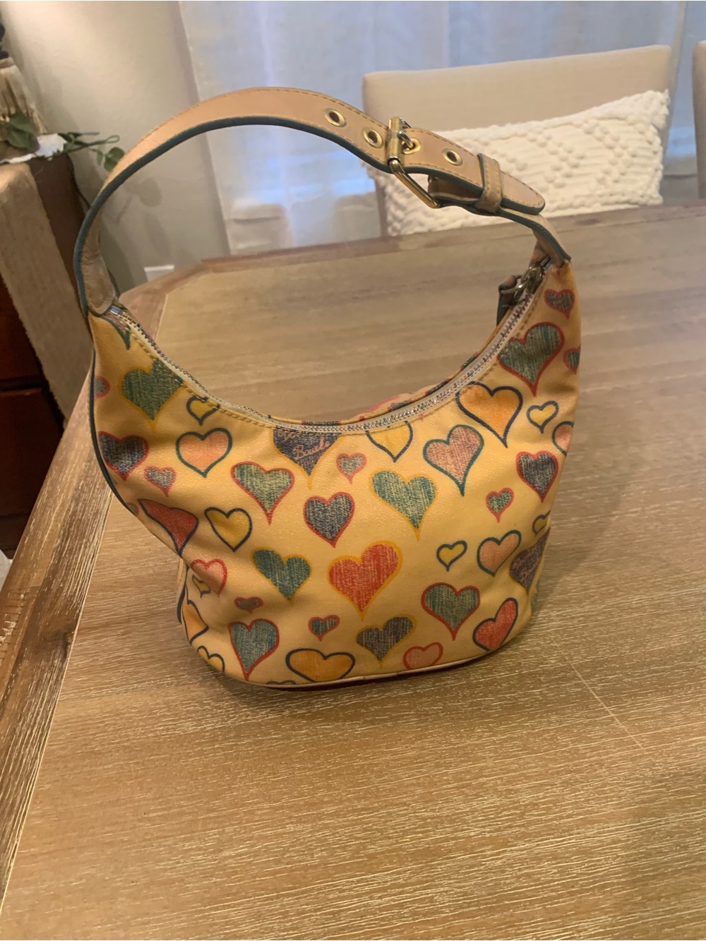Vintage Dooney and Bourke crayon hearts, mini bag